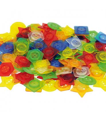 Set de botones plásticos translucidos
