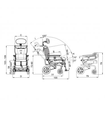 Silla basculante Juditta Rueda 300mm B30