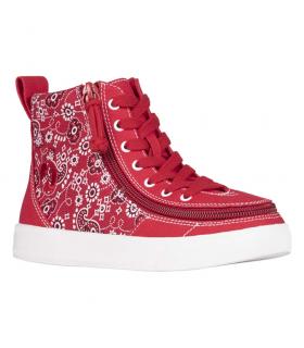 Red Paisey STD Billy Classic Lace High Tops